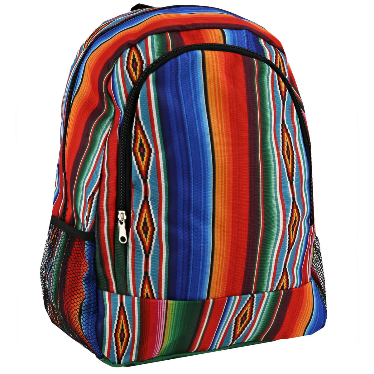 Southwest Serape Print Large Backpack School Bag Backpack Shoulder Travel Zipper