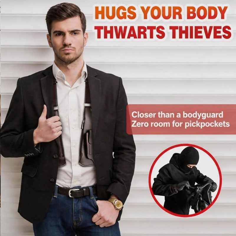 Adjustable Anti-Theft Underarm Shoulder Bag PU Leather Wallet Holster Bag New