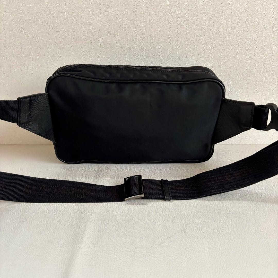 Authentic Burberry Black Label Men’s Nylon Body Bag 16cm x 27cm x 8cm Black