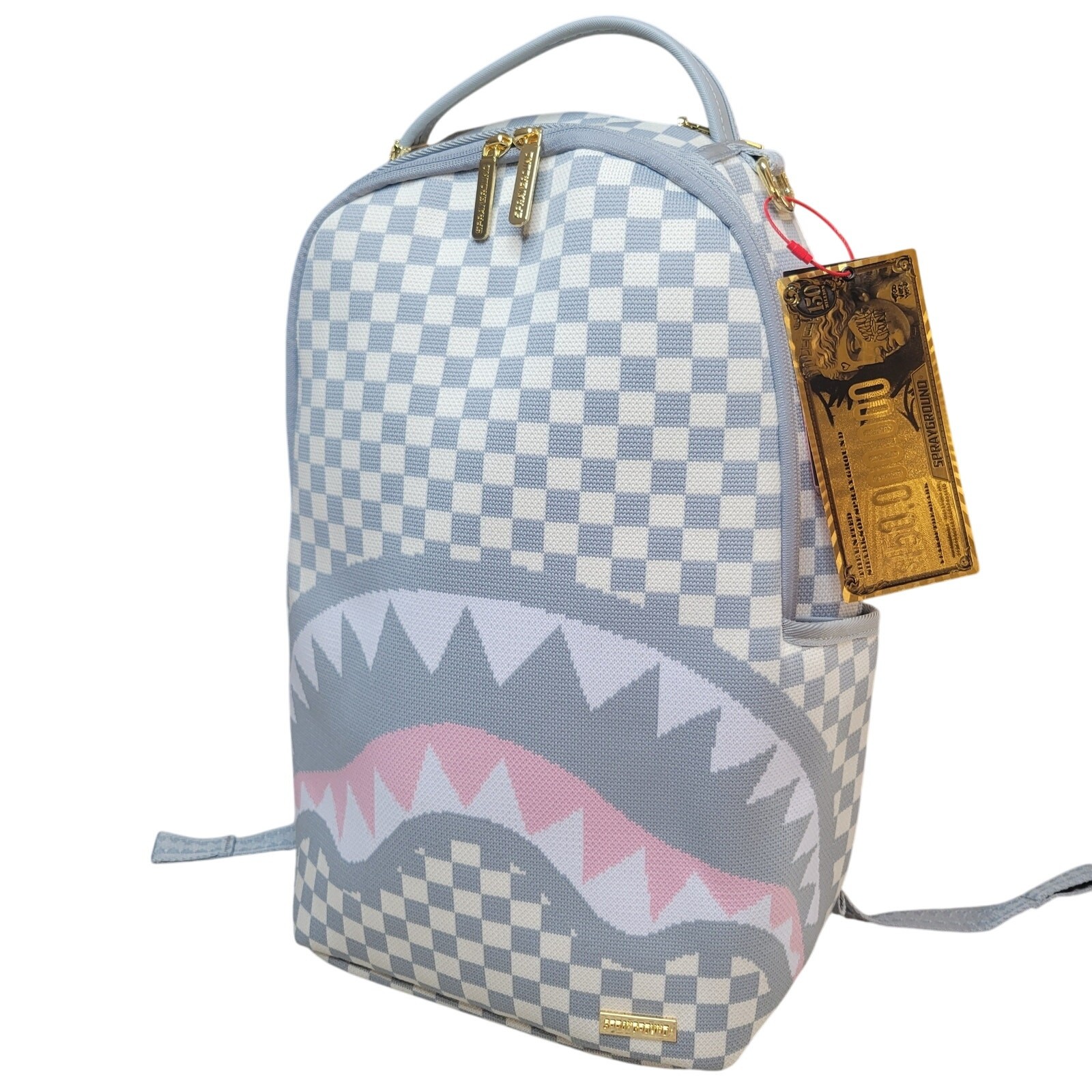 NWT SPRAYGROUND Knit SHARKS IN PARIS Cream DLX Backpack Soldout Limited Edition