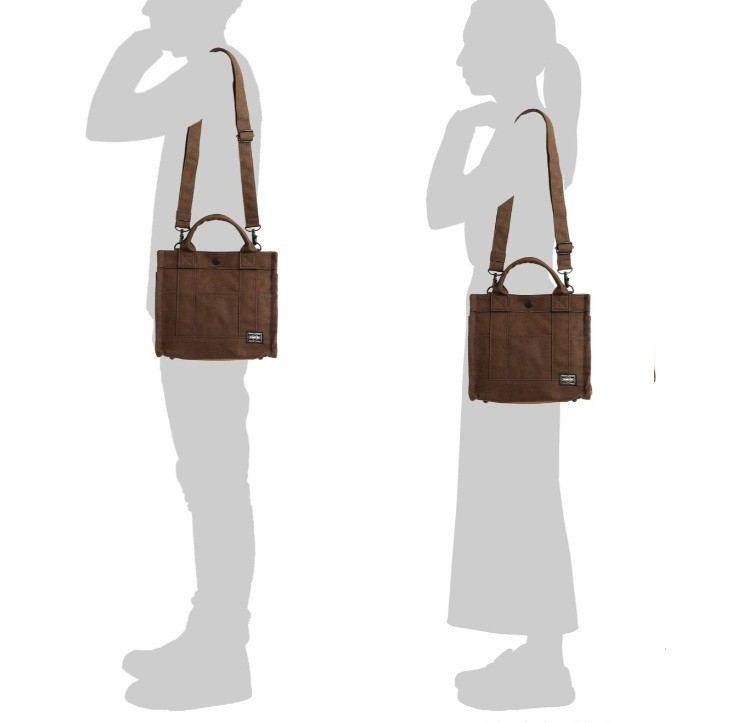 PORTER SMOKY 2WAY TOTE BAG (S) Brown 592-27628 Yoshida & Co. JPN