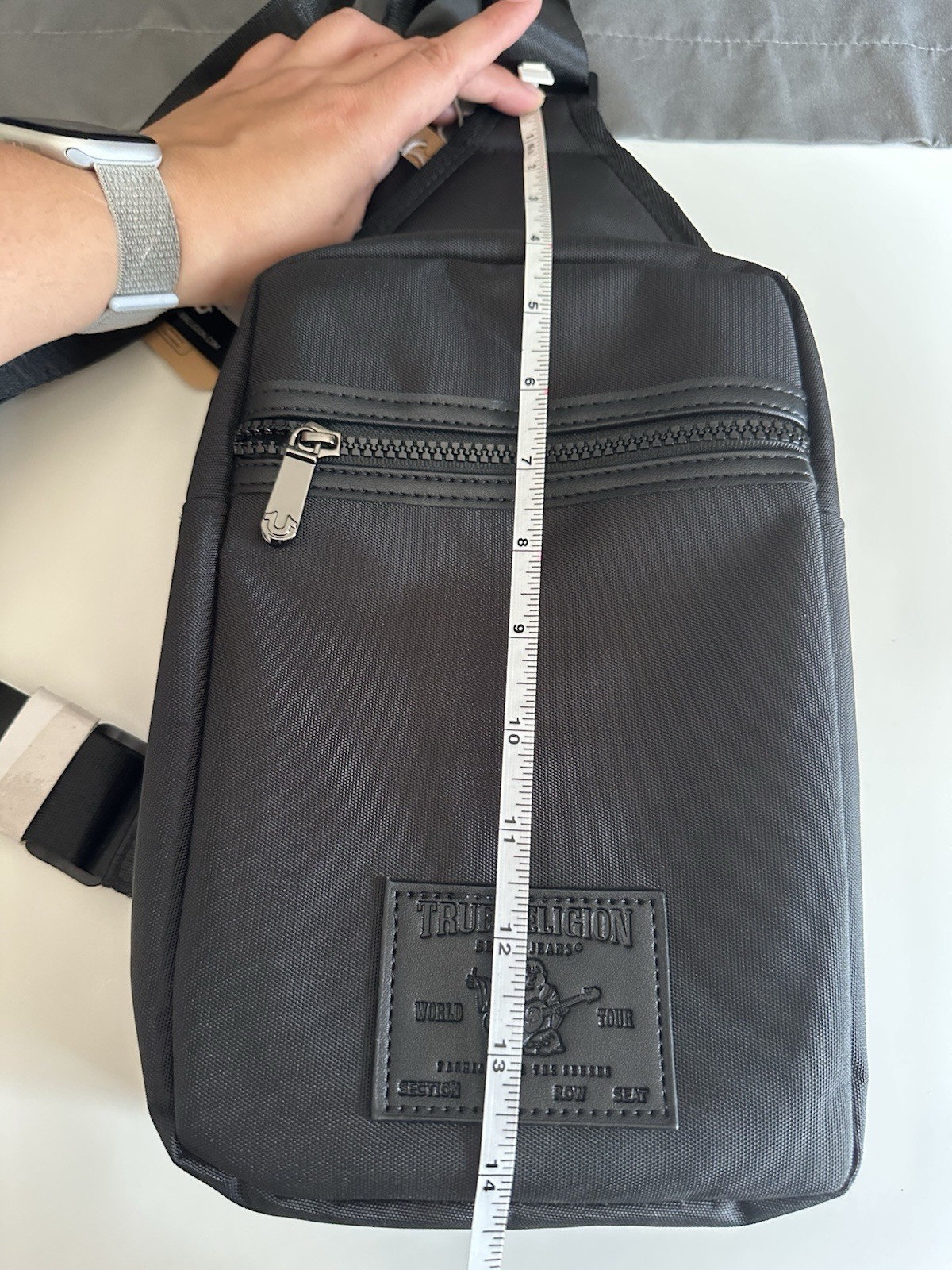 NWT True Religion Buddha Patch Unisex Black YETA 2.0 Crossbody Bag TR104144