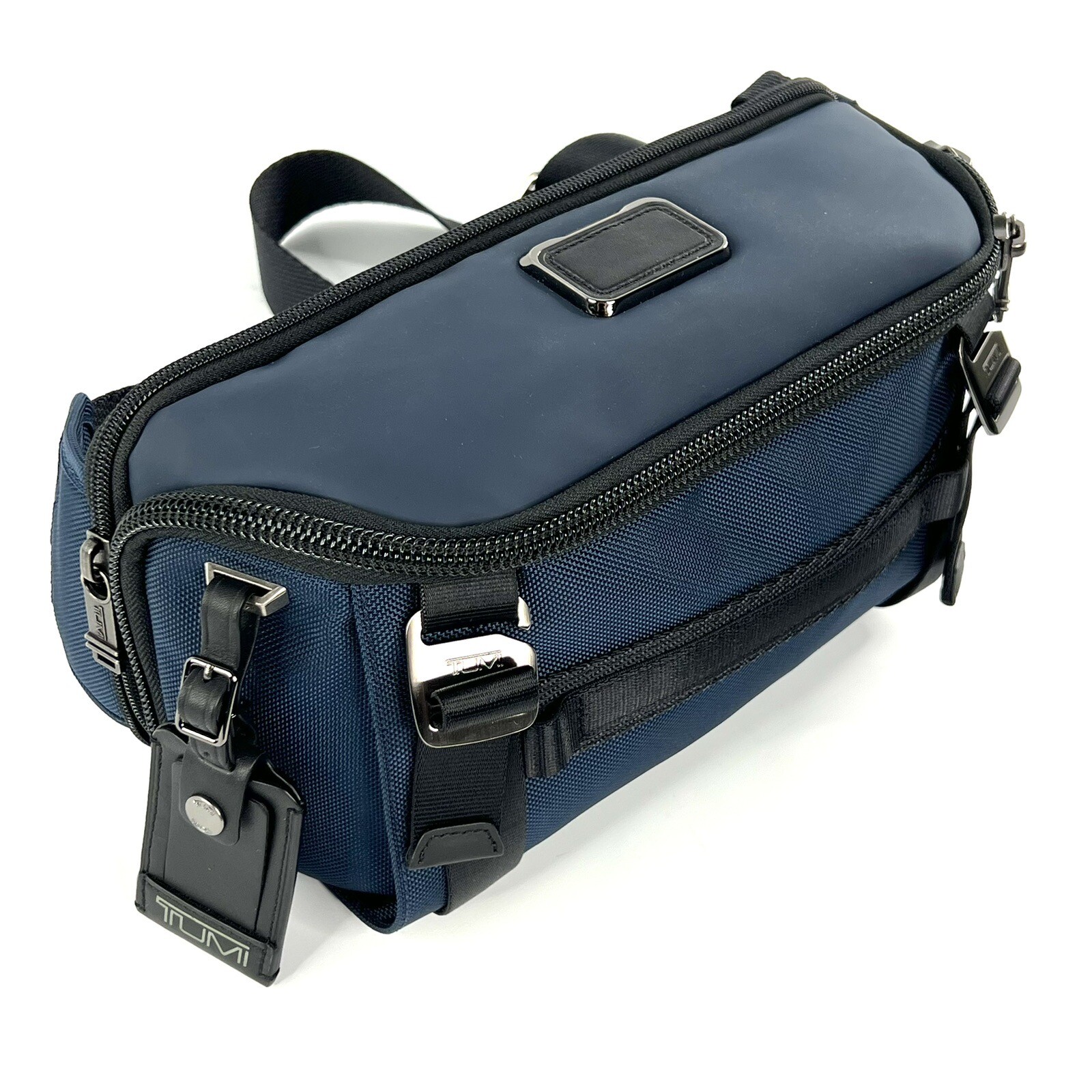 TUMI Alpha Bravo Platoon Sling Navy Blue and Black Shoulder Bag Crossbody