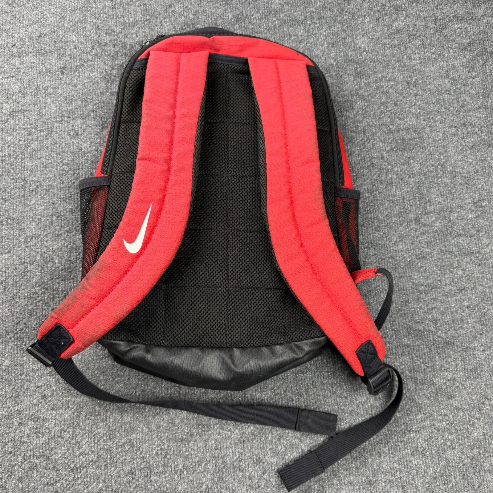 Nike Unisex Red & Black Athletic Backpack School Bag