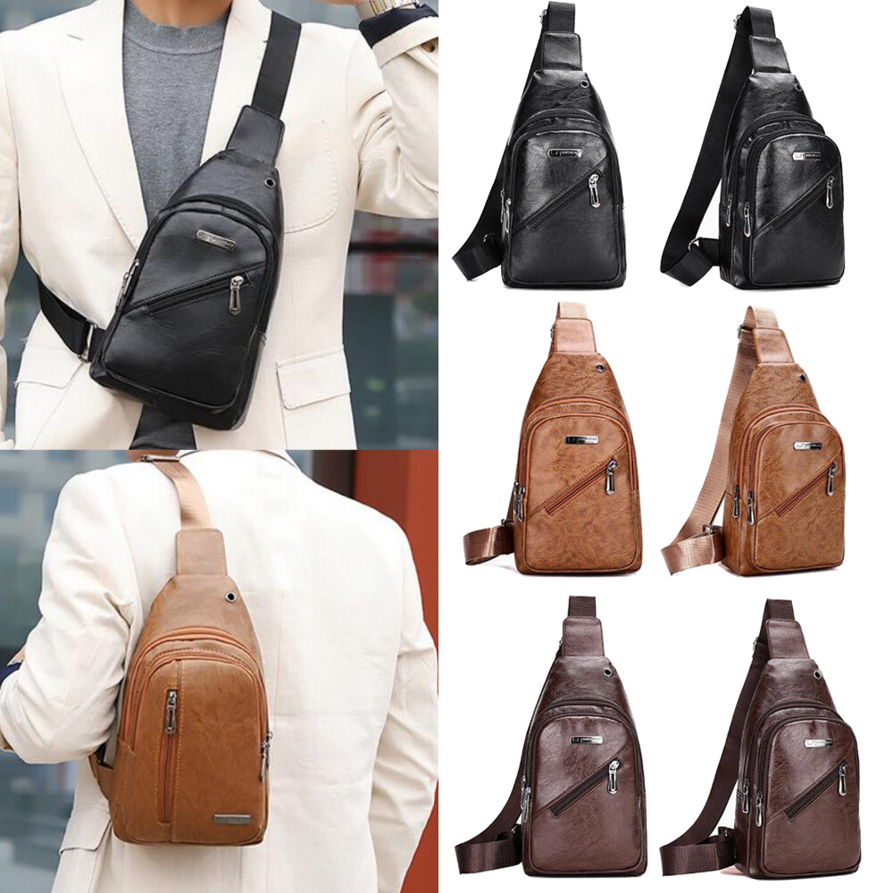 Men Chest Sling Bag Shoulder Pack Cross Body Handbag Sports Travel Backpack Gift