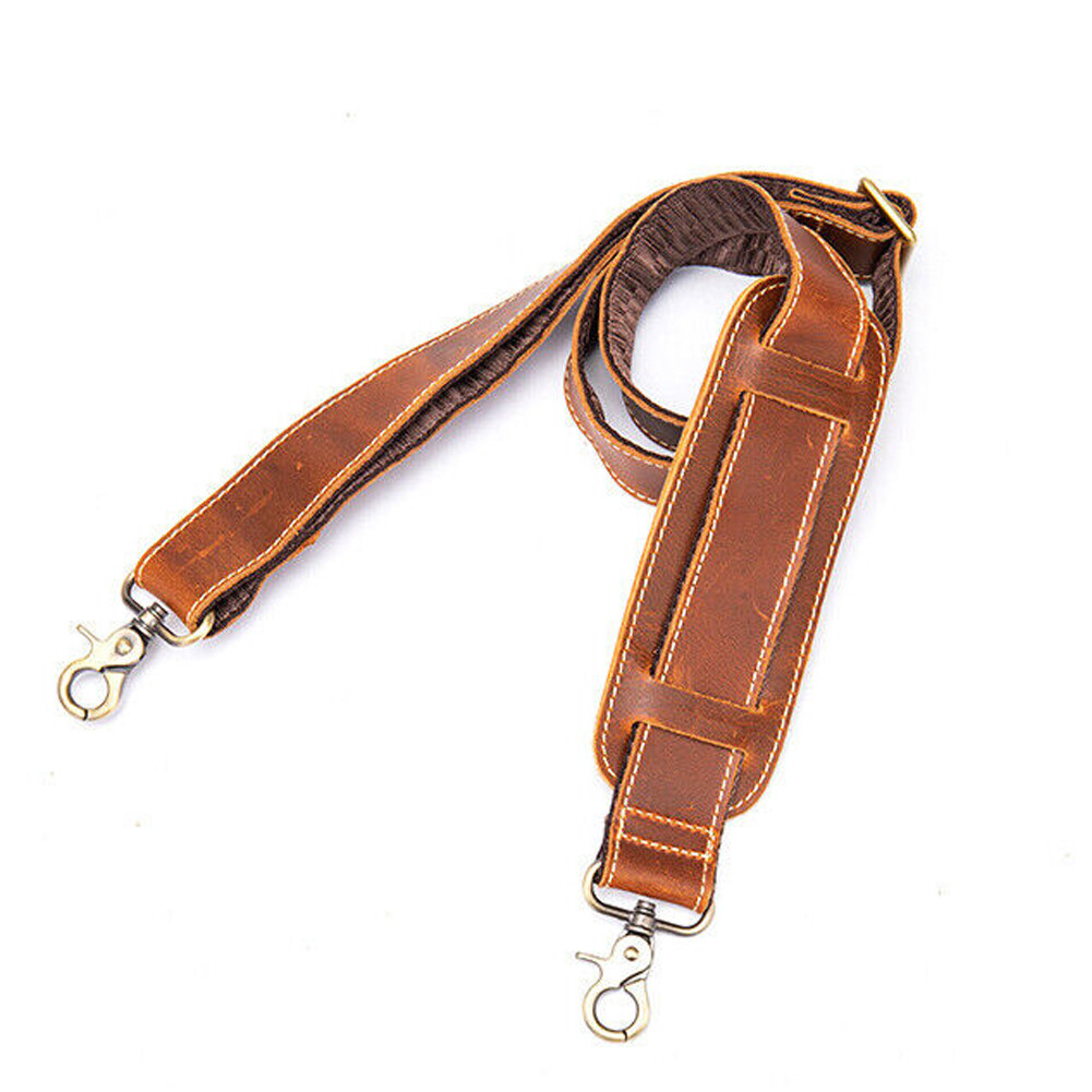 Genuine Leather Replacement Shoulder Strap for Briefcase Luggage Messenger Bag^