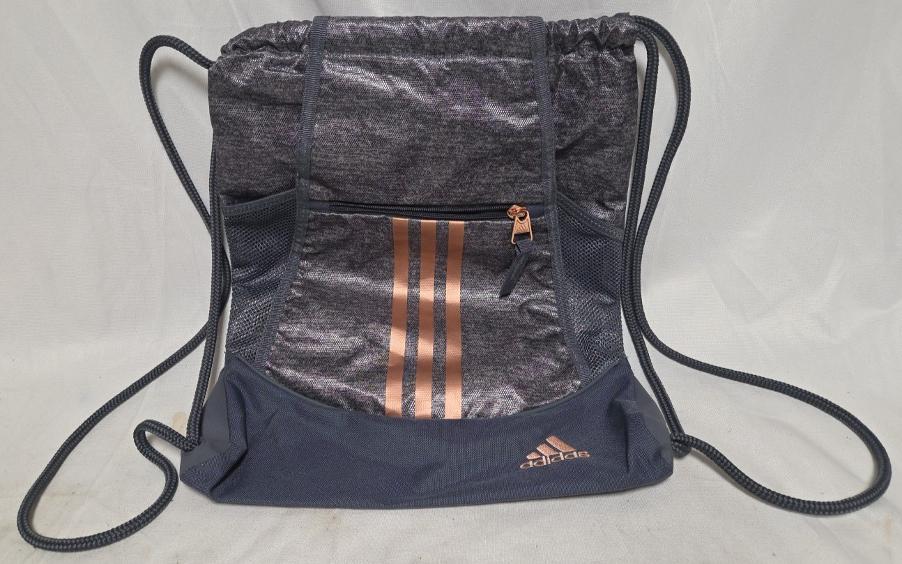 Adidas Alliance II Jersey Onix Grey/Rose Gold Drawstring Sackpack