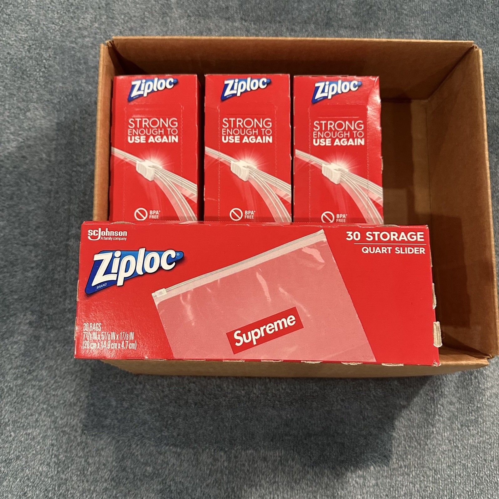Supreme Ziploc Bags LOT OF 4 (30 Count Each) NEW IN HAND READY TO SHIP