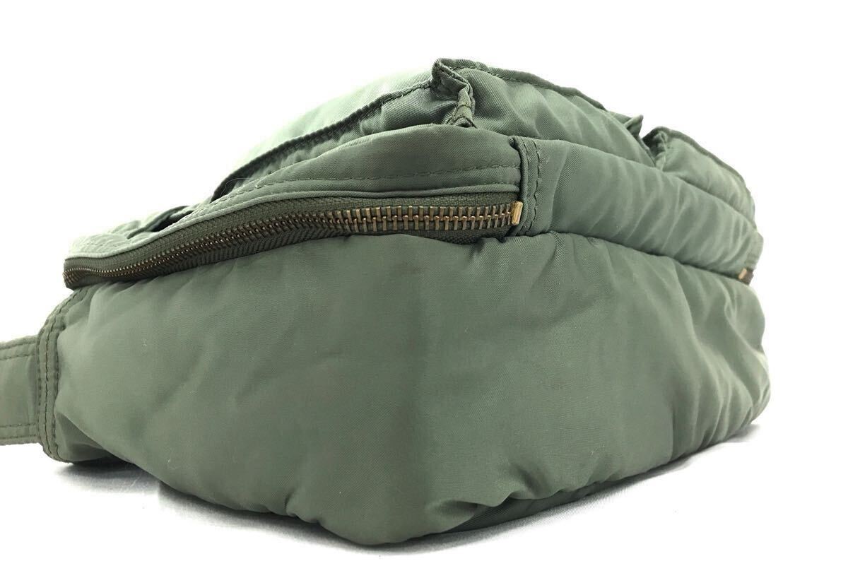 PORTER Yoshida Kaban Tanker Shoulder Bag Khaki Green Orange 30cm x 20cm x 10cm