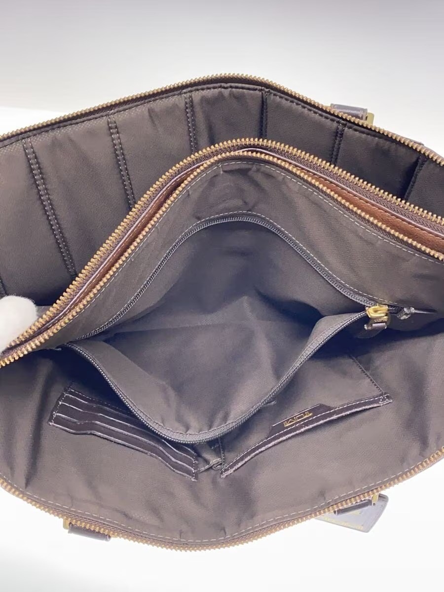 TUMI 2-Way Briefcase Brown Leather Men Business Handbag 68516B