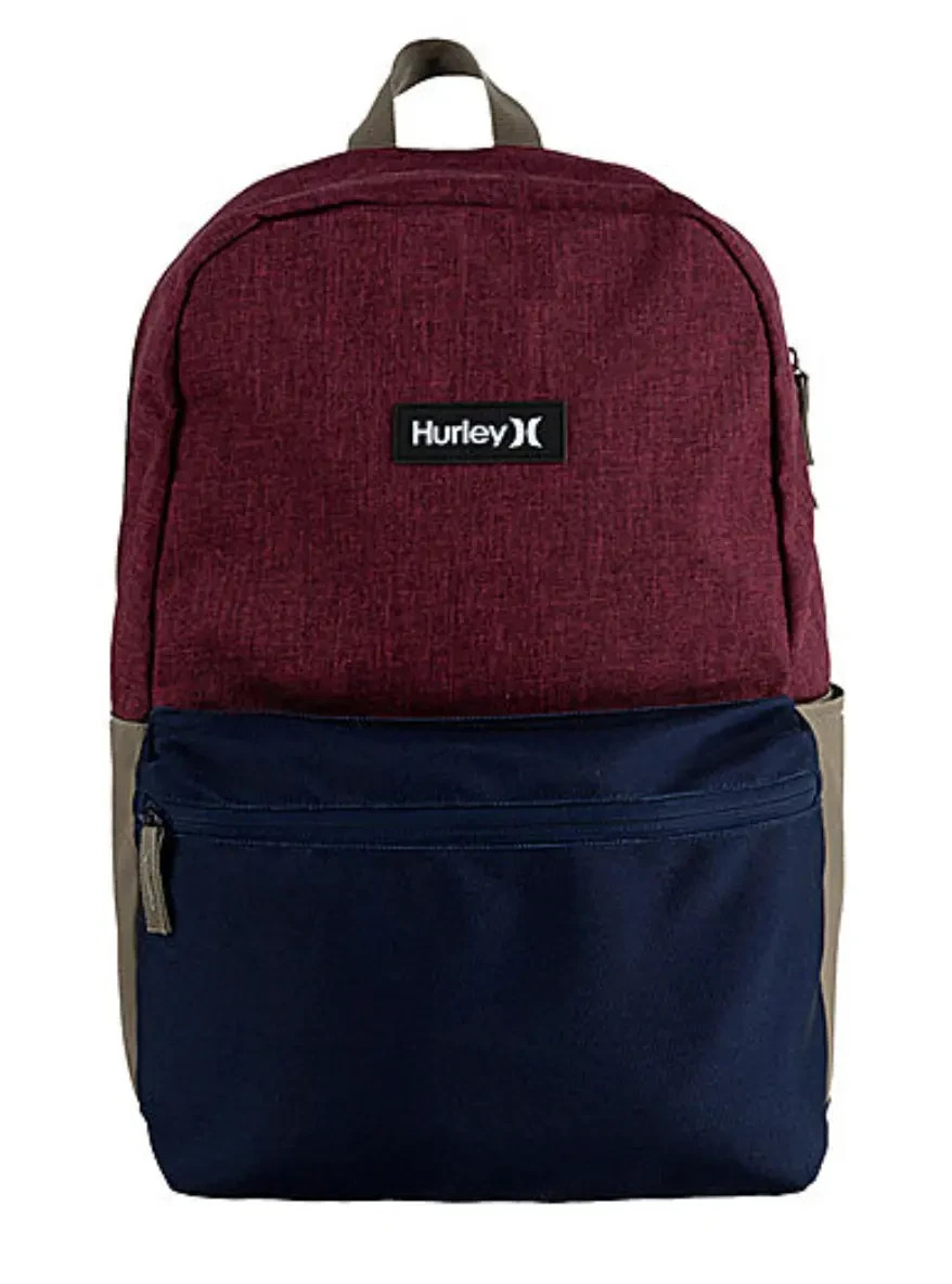 Hurley Aerial Essentials Backpack Deep Maroon/Navy Blue NWT