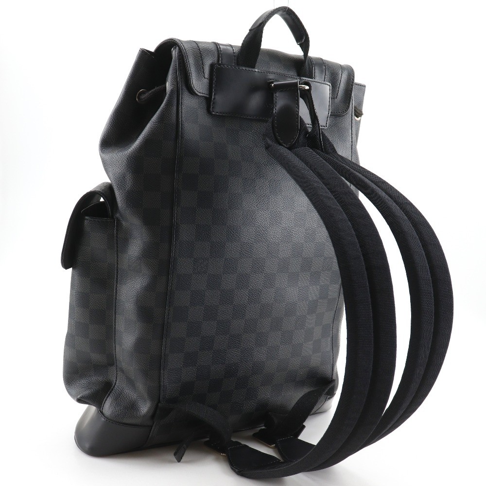 LOUIS VUITTON Christopher PM Backpack Daypack N41379 black Damier Grafitto…
