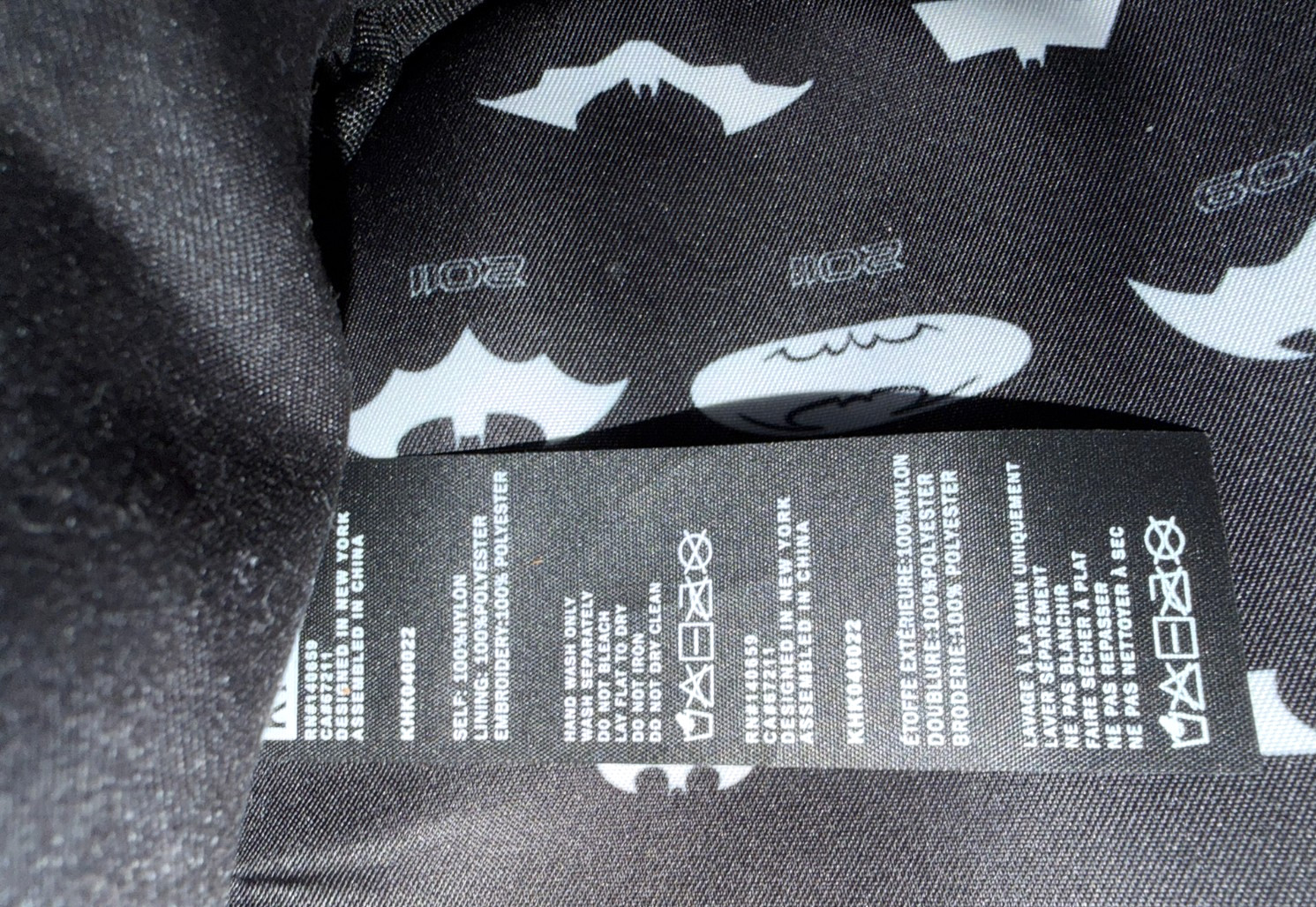 KITH Batman Backpack 85th Anniversary Logo Black Nylon 2024 DC Comics RARE EUC