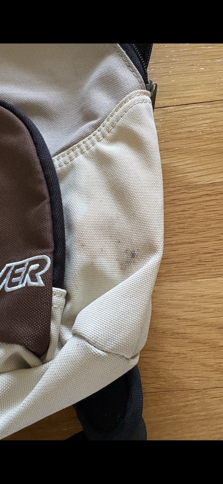 Quiksilver Beige Brown Black Medium Backpack Men’s Adjustable Strap Pockets
