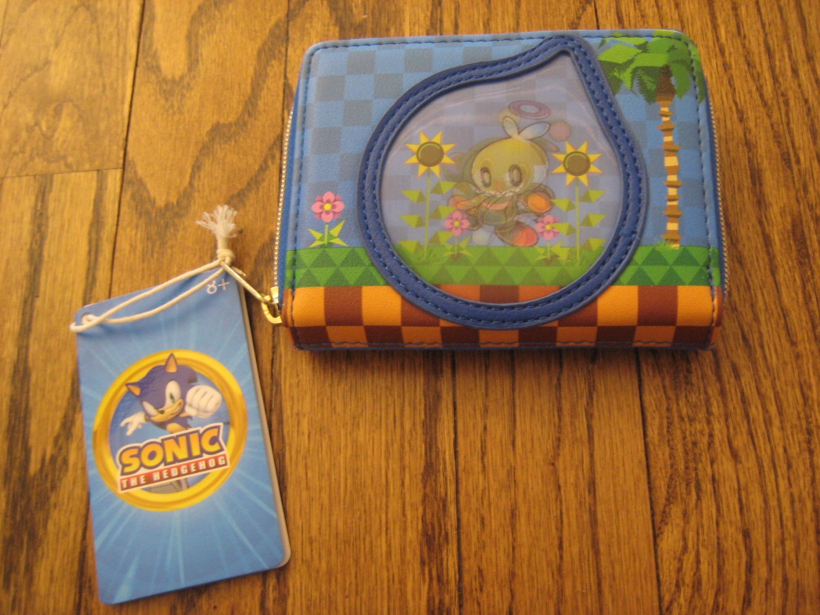 Loungefly Sonic the Hedgehog Chaos Garden Lenticular Zip Around New with tags!