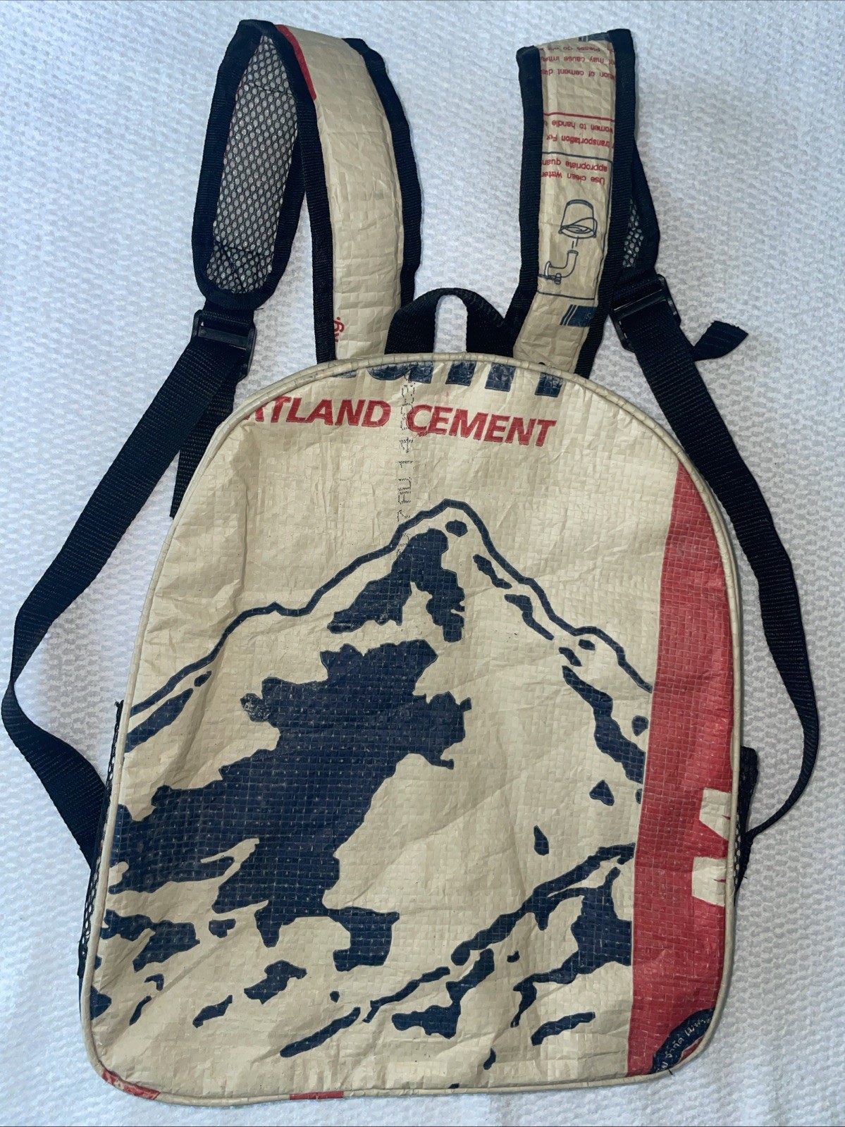 Cement6 Weekender Recycled Mesh Straps Book Bag Small Mini Backpack
