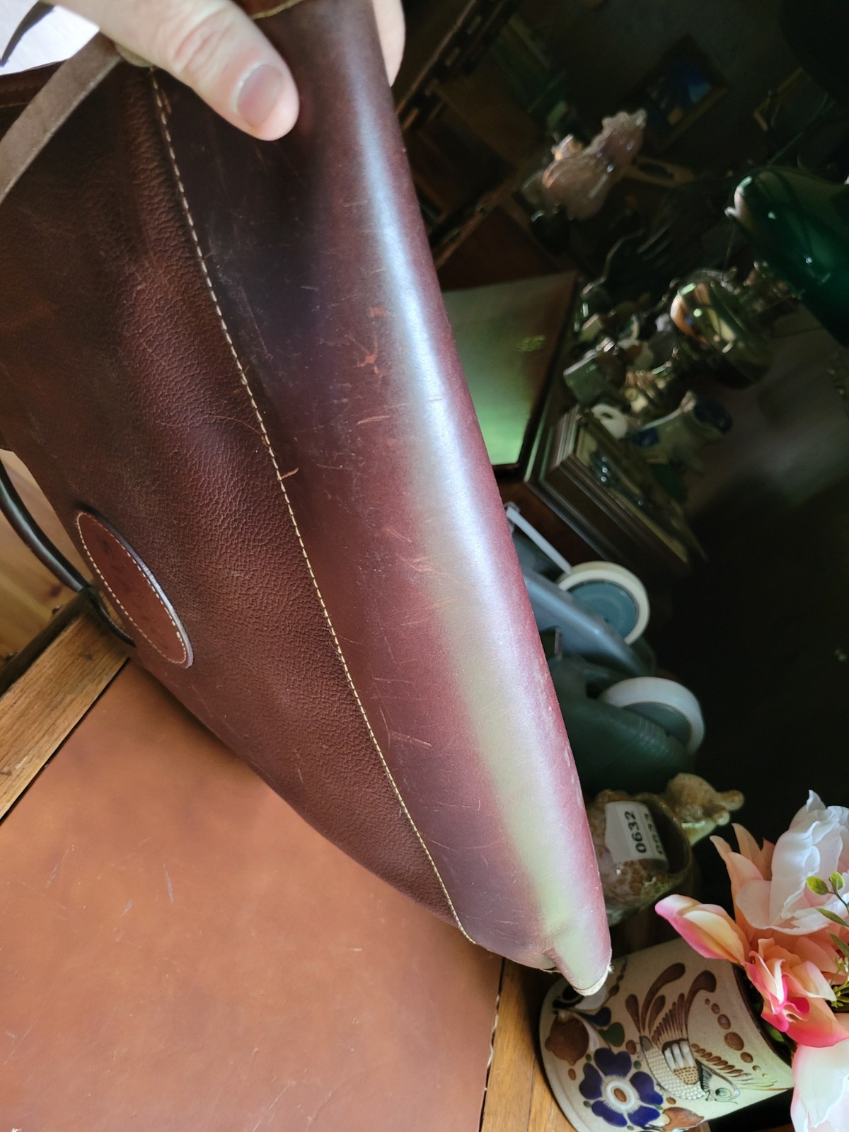 Orvis Leather Messenger Briefcase Bag