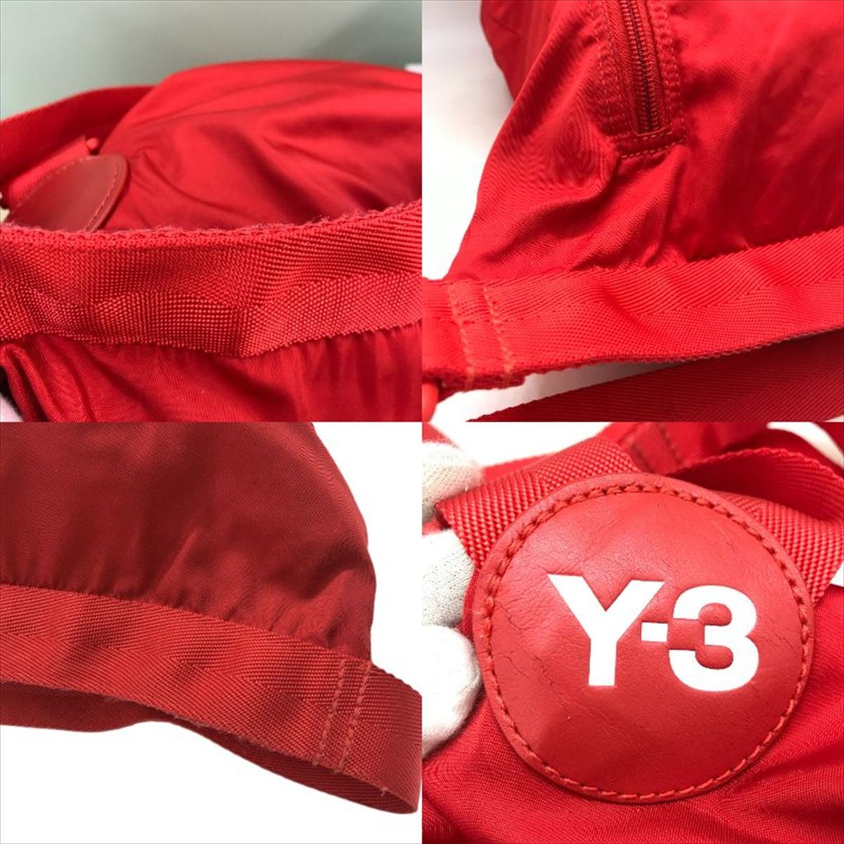 Import duty included for US buyers Y3 Weissly BP5920 Backpack Red Nylon Polyest