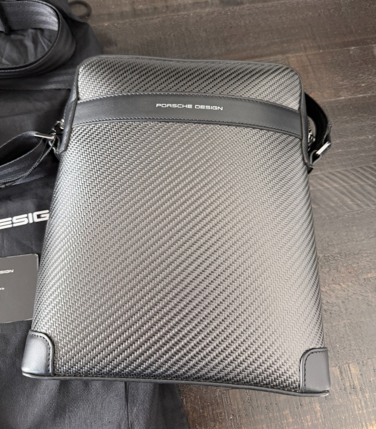 NEW Porsche Design Carbon Fiber Shoulder Bag S1 Pouch Genuine