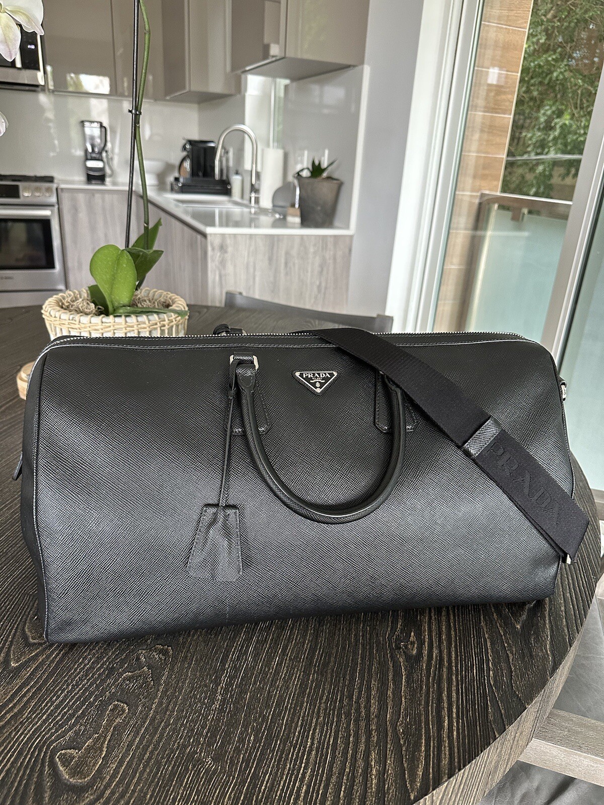 Prada Saffiano Leather Duffle Bag