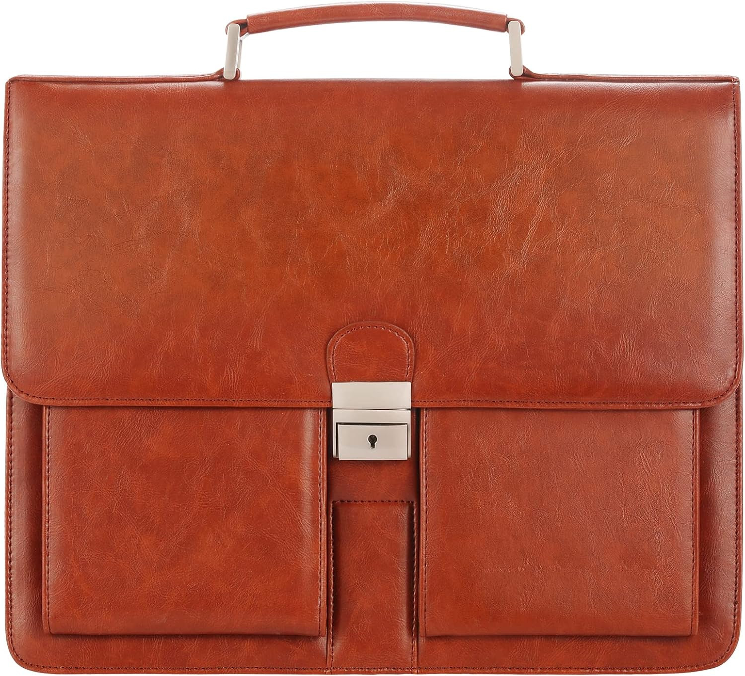 Mens New PU Leather Attache Briefcase Traditional Messenger Lawyer Bag, MBYX015