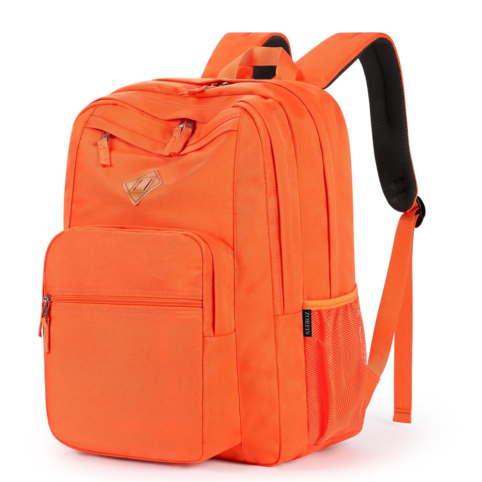 Tangerine Water Resistant Travel Backpack for College Bookbag 26 Liter