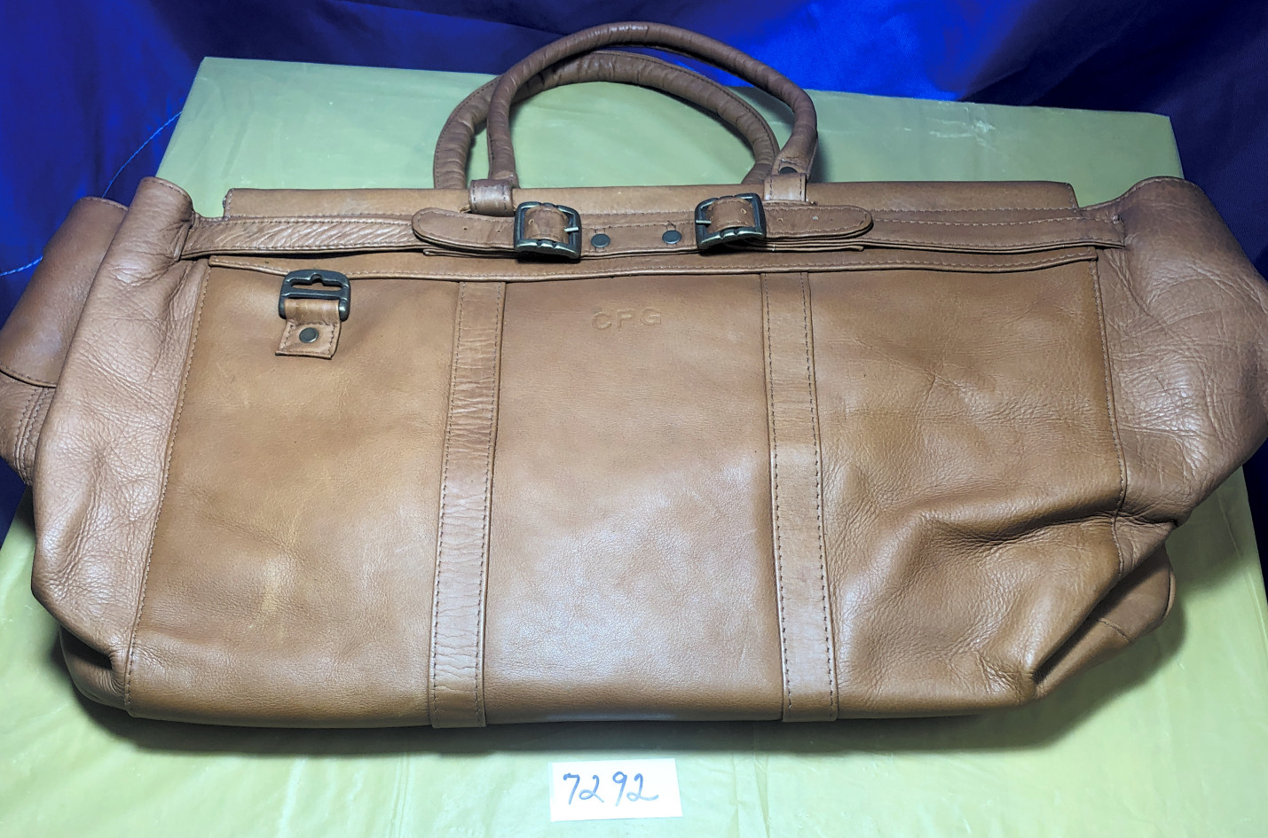 Men’s Light Brown Leather Tote Bag