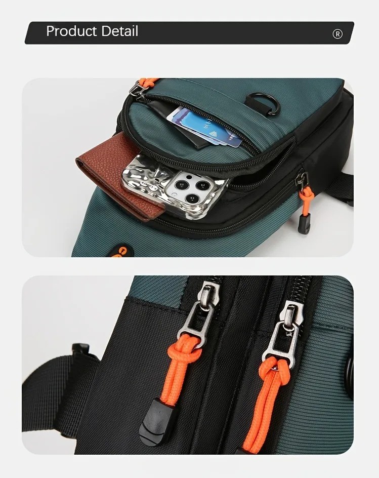 Men’s Waterproof Outdoor Chest Bag – Hiking Sports Crossbody Shoulder Pack