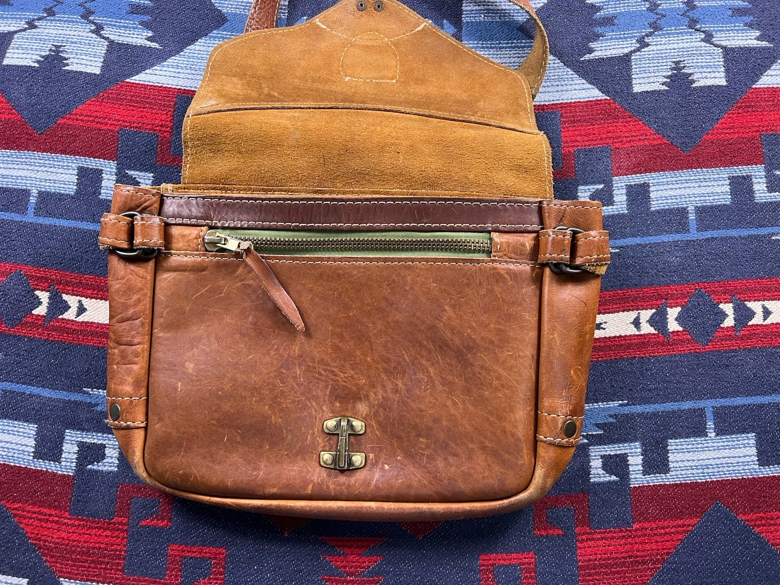 Tahoe Classics Brown Bag Co Saddle Leather Briefcase Messenger Bag Made In USA