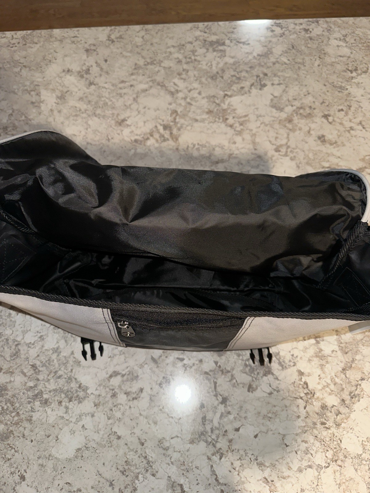 Golden Pacific Gray Black Messenger Bag Buckle Zip, Strap Pockets