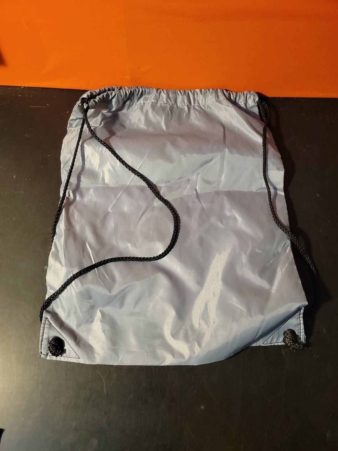 Rare Sony PlayStation Silver Dark Grey Promotional Promo Drawstring Bag Backpack