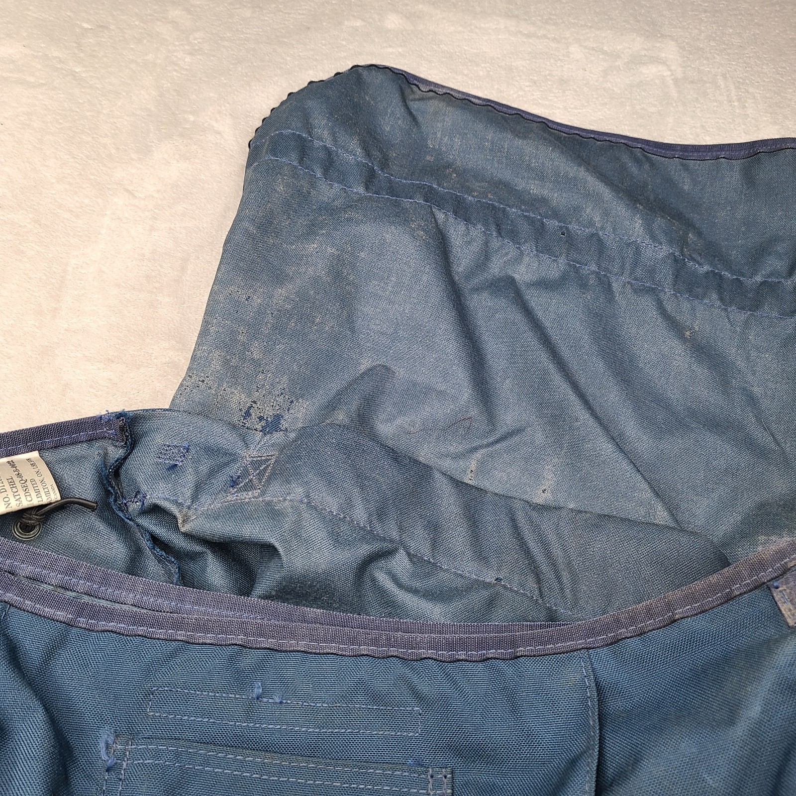 Vintage USPS Mail Carrier Bag Blue Canvas Messenger Satchel w/ Leather Strap