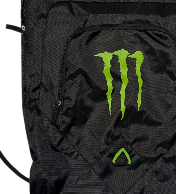 MONSTER ENERGY DRINK Black/Green PULL-STRING BACKPACK Athletic Gym Shoes Bag MX
