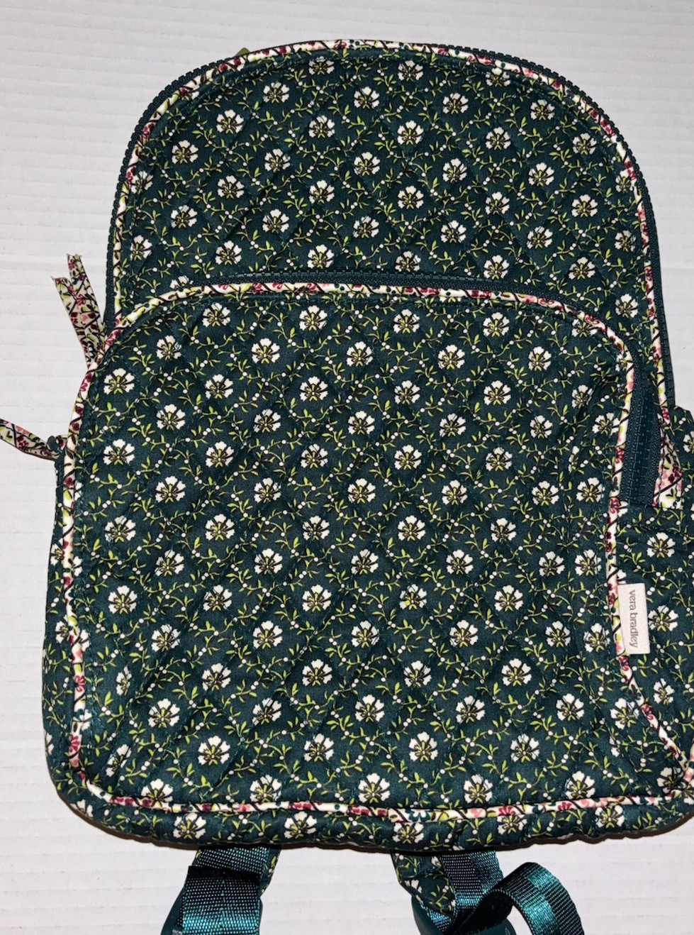 Vera Bradley Cotton Small Banbury Backpack Bag Mistletoe Lattice NWT