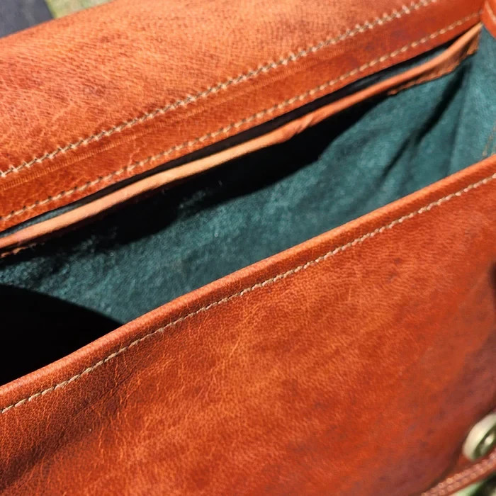 Vintage leather laptop bag, handmade, genuine leather, shoulder bag for