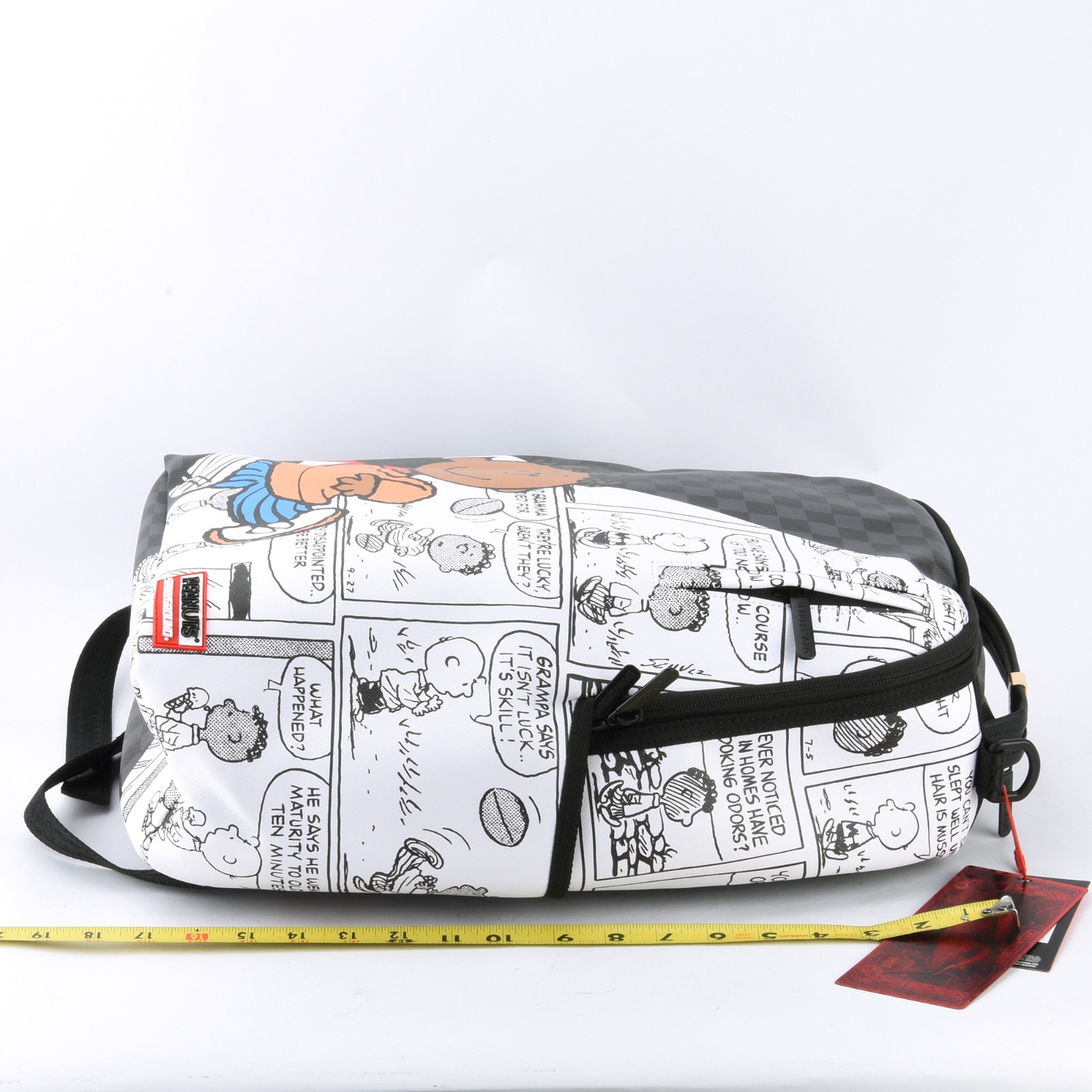 Sprayground Peanuts Franklin Sharks In Comics Backpack Snoopy Zippered Plaid