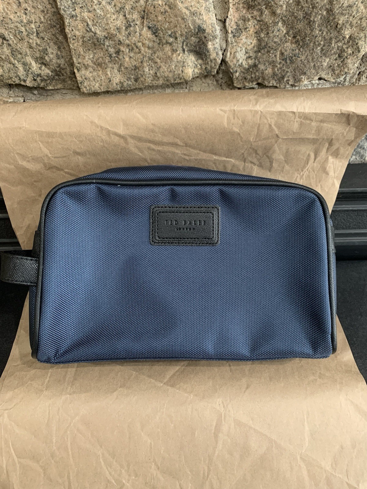 Ted Baker London Wash Travel Toiletry Bag Navy Blue Men’s New With Tags