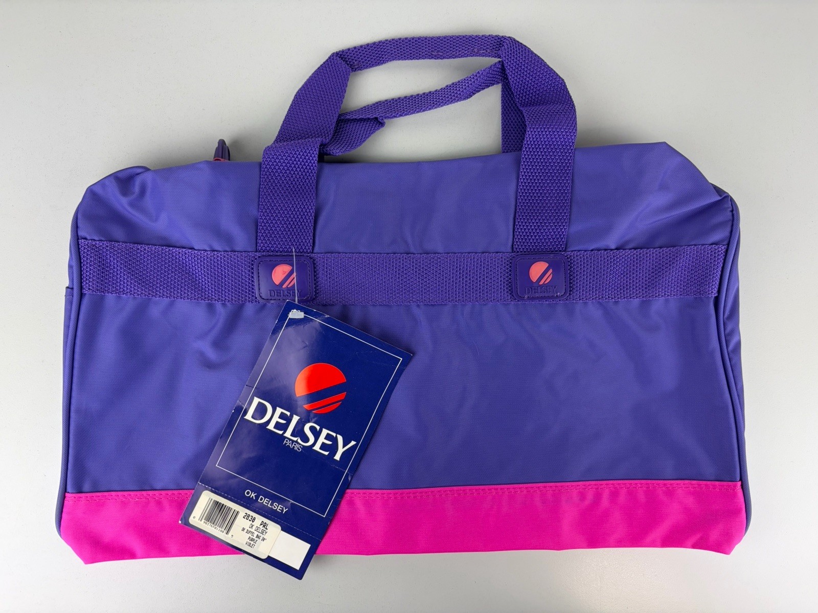Vintage Delsey Paris Nylon OK! 20” Duffle Bag Purple Violet / Pink – Pls READ