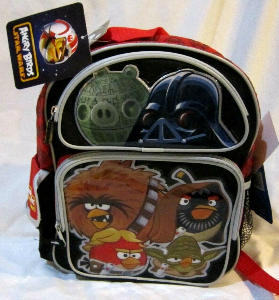 12″ Angry Birds Star Wars Space Backpack with three main compartments-Brand New
