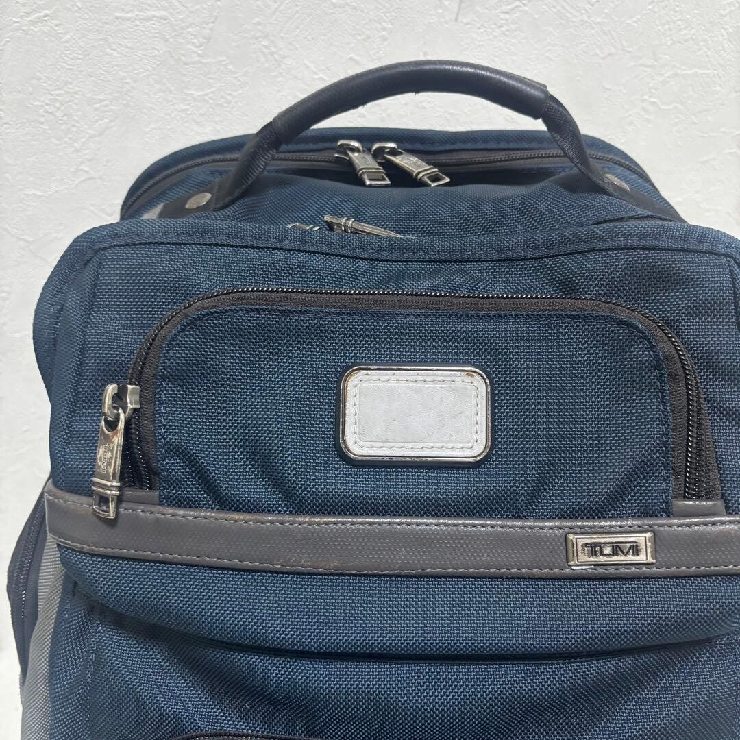 TUMI Alpha 3 Ballistic Nylon Backpack Briefpack Navy PC Compartment Authentic
