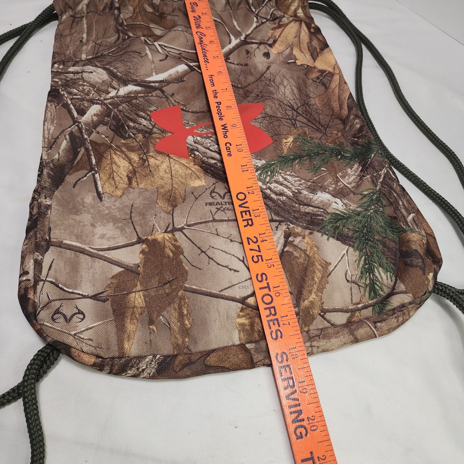 UNDER ARMOUR Drawstring REALTREE CAMO Backpack Sack UA Gym / Hunting Bag