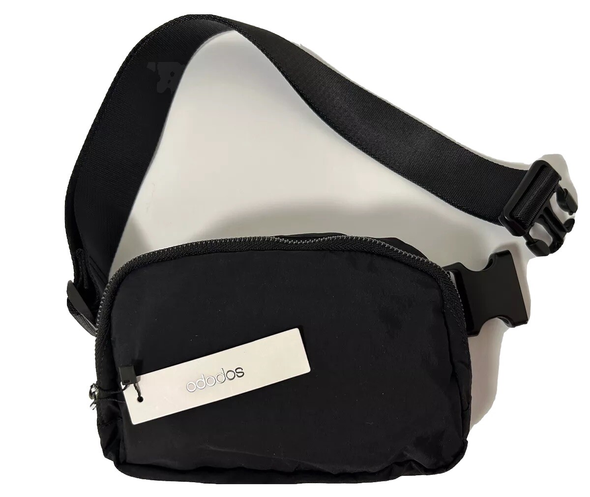 Ododos Unisex Black Belt Bag/Pouch Adjustable Strap Inside/Outside Pockets New