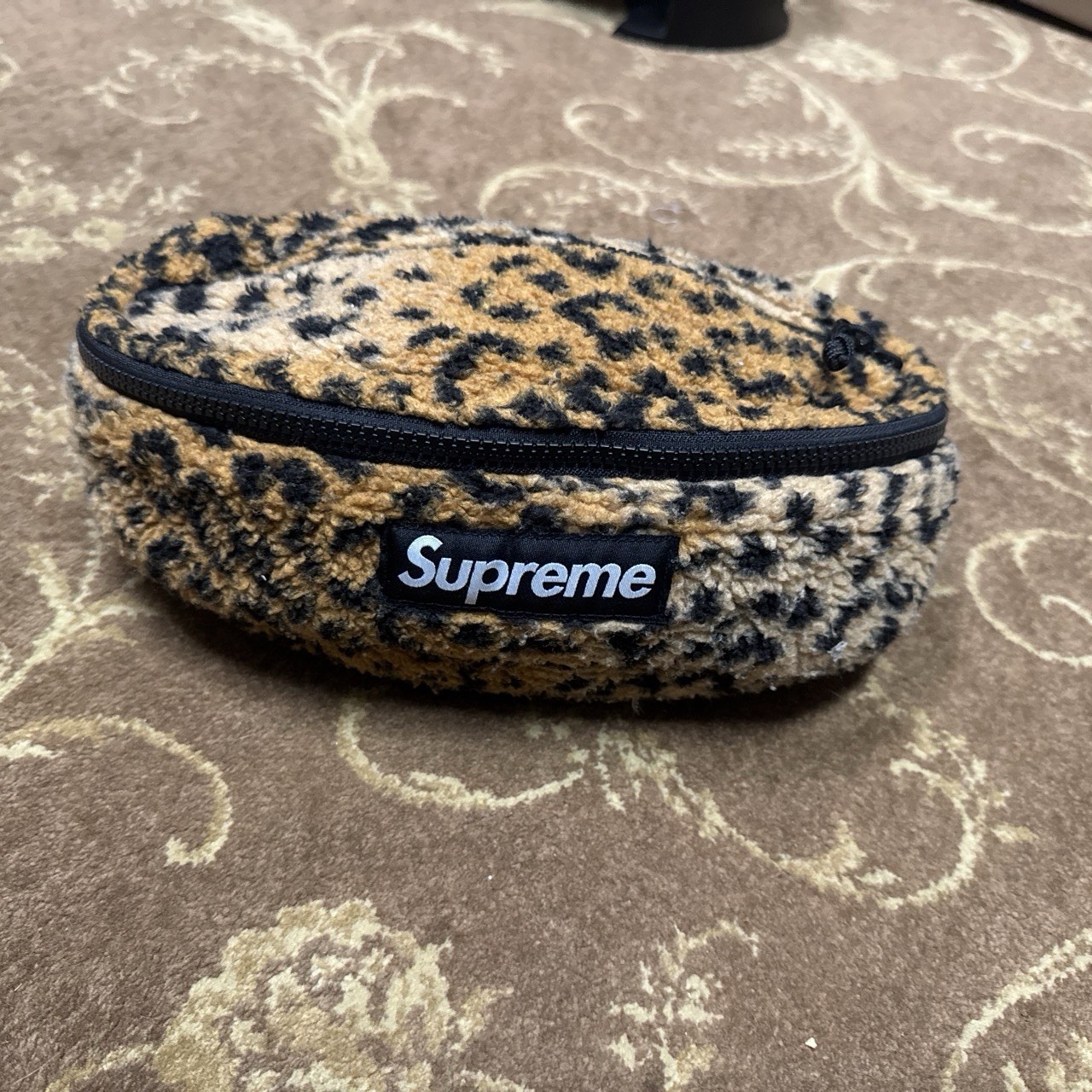 Supreme Leopard Fleece Waist Bag