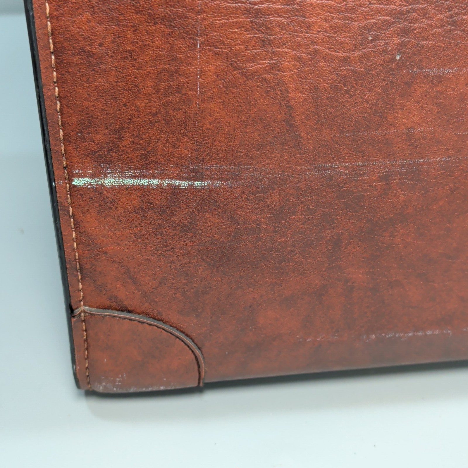 Vtg Leather Pilot Attache Case Brass Locks 23rd Air Force USAF 18.5″ x 11.5″