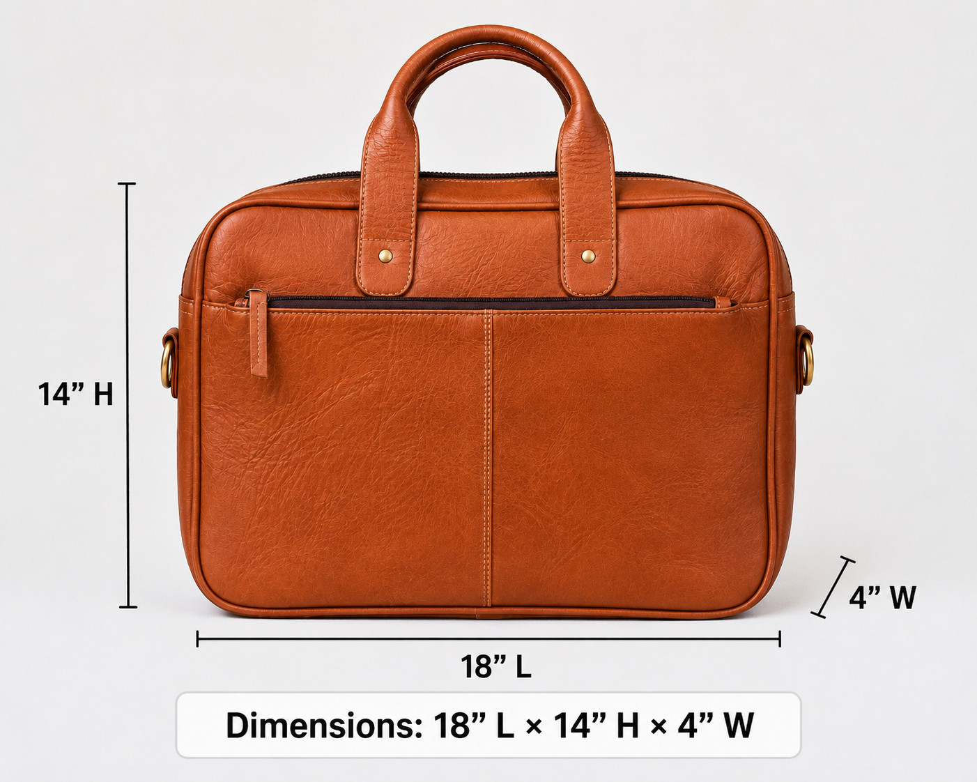 Cuero Guapo Leather Laptop Briefcase Messenger Bag Business Office Travel Brown