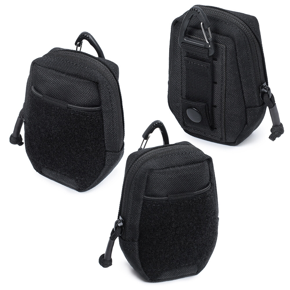 Men Tactical Molle Keychain Pouch Portable Mini EDC Pocket Coin Key Earphone Bag