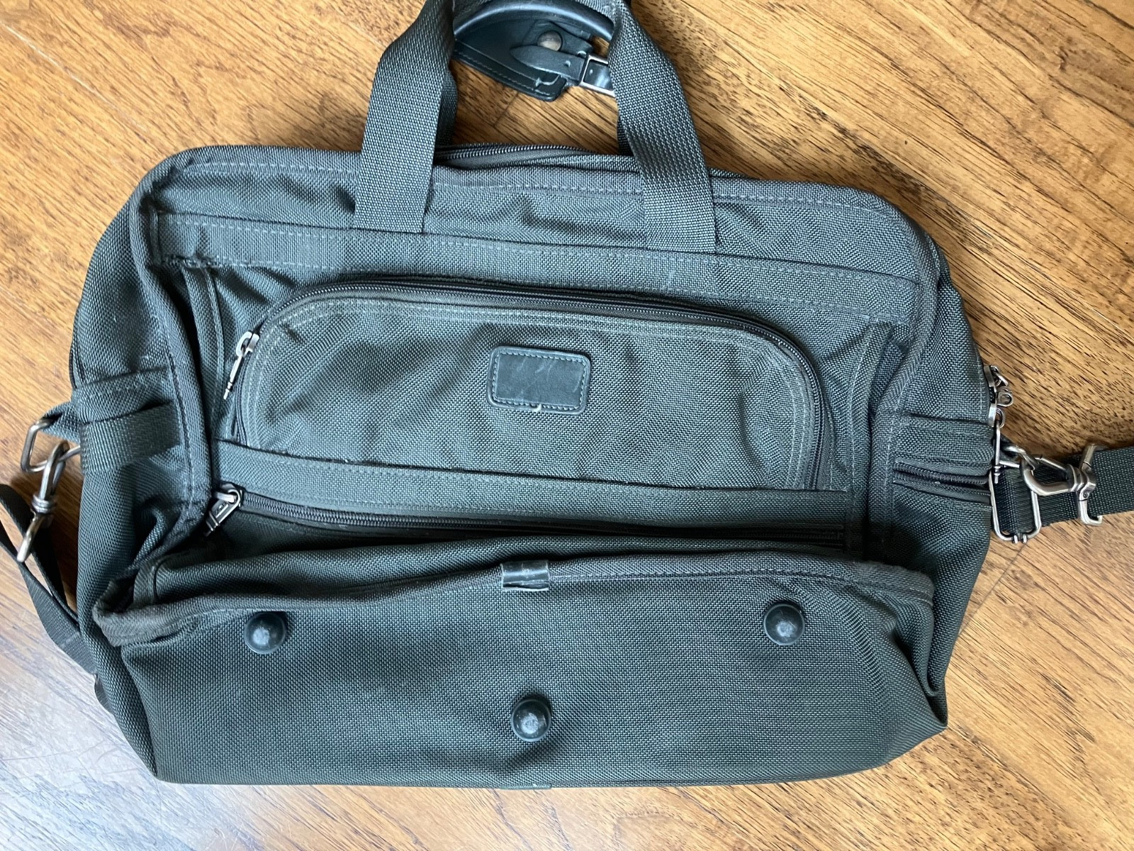 Tumi Alpha Expandable Travel Satchel Ballistic Nylon Sage Green Retails $595