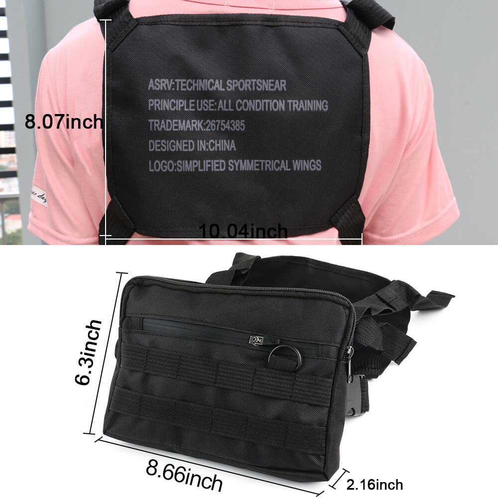 Tactical Combat Chest Rig Bag Front Pouch Recon Kit Pack Sport Protective Vest