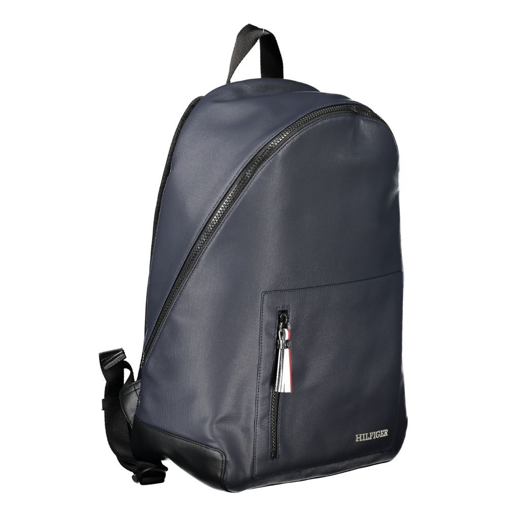Tommy Hilfiger Blu Polyurethane Men Backpack 100% Authentic