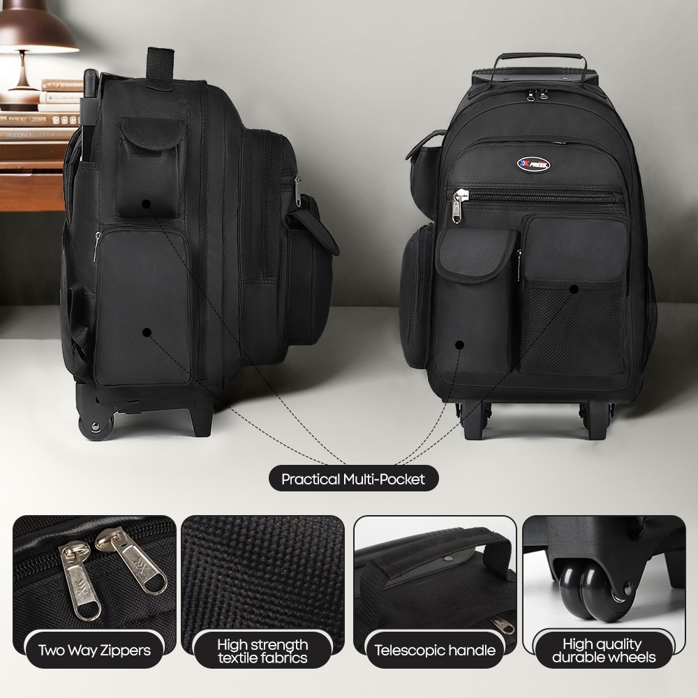 2 In 1 Carry On Travel Backpack 20″ Rolling Backpack With Wheel & Handle
